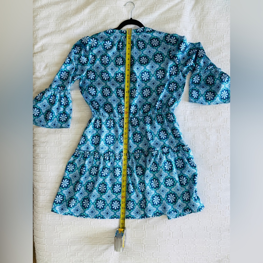 Draper James Avery Shirtdress in Hammered Satin, Size Medium - Picture 6 of 7